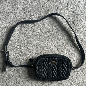Coach Black Quilted Crossbody Bag